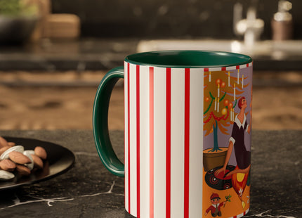 Art Deco Christmas Colorful Mugs (11oz, 15oz)
