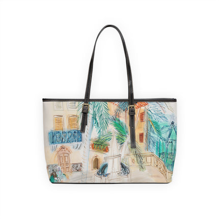Couple sur un banc, Place d’Hyères by Raoul Dufy PU Leather Shoulder Bag