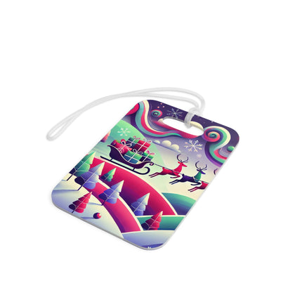 Festive Reindeer Flight Luggage Tag