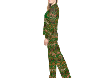 Japanese Fan Pattern by G.A. Audsley Women's Satin Pajamas (AOP)
