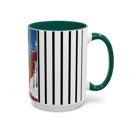 Elegant Winter Woman in Sleigh Colorful Mugs (11oz, 15oz)