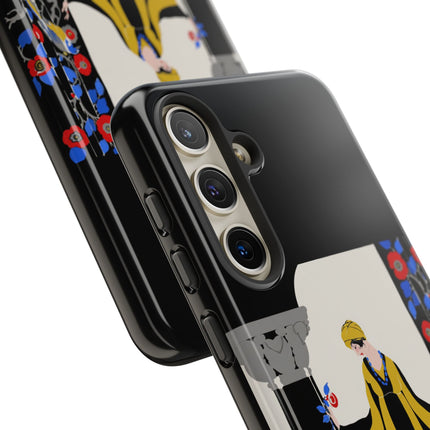 Art Deco Flapper in Yellow Robe Phone Case – Elegant Glamour & Exotic Charm