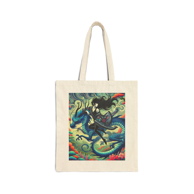 Mystic Guardian of the Sky Cotton Canvas Tote Bag