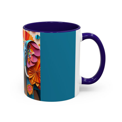 Elephant at an Autumn Festival Colorful Mugs (11oz, 15oz)