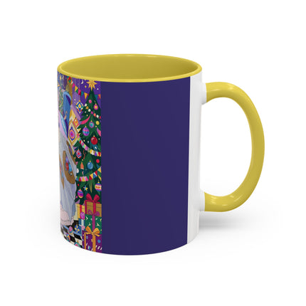 🎄✨ The Lady Of The Christmas Ornament Colorful Mug – Art Deco Holiday Fantasy