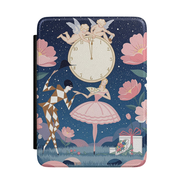 🕛🌸 Midnight Waltz Before Christmas Kindle Case – Art Deco Holiday Fantasy