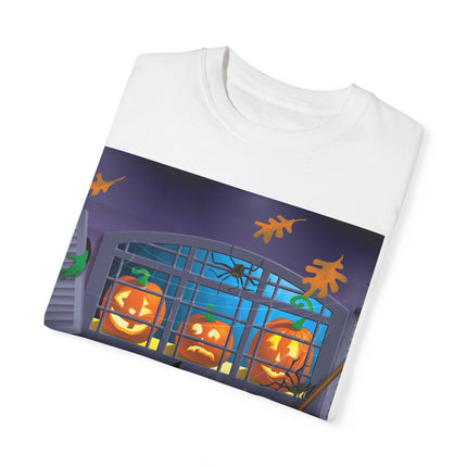 Whimsical Halloween Mischief Unisex Garment-Dyed T-shirt