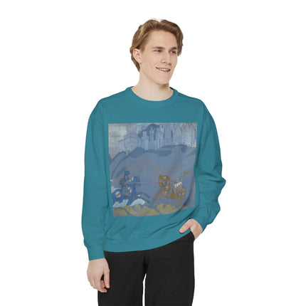 The Duel by Nicholas Roerich Unisex Garment-Dyed Sweatshirt