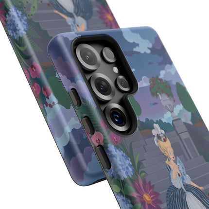 🦚🌸 The Peacock Garden Terrace Phone Case – Art Deco Floral Elegance
