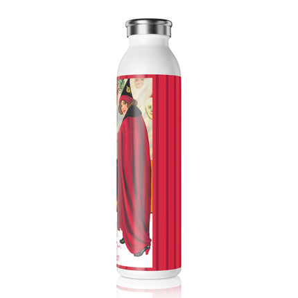 The Hallowe'en Cauldron In the Firelight's Gleam Slim Water Bottle