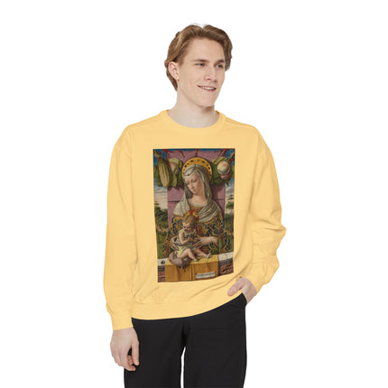 Madonna and Child by Carlo Crivelli Unisex Garment-Dyed Sweatshirt