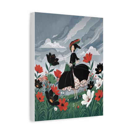 🌧️🌺 The Stormy Flower Walk Placemat – Art Deco Floral Fashion