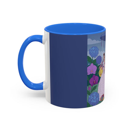 The Lady Of The Garden Tea Party Colorful Mugs – Art Deco Floral Elegance
