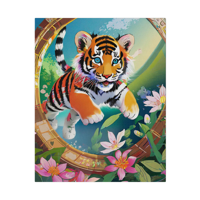 Majestic Tiger Cub Matte Canvas, Stretched, 0.75"