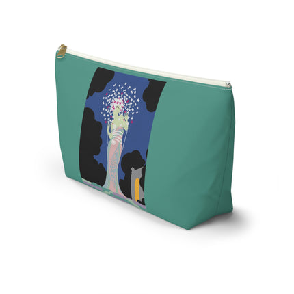 Butterfly Enchantress Cosmetic Bag – Ethereal Art Deco Magic & Pastel Dream