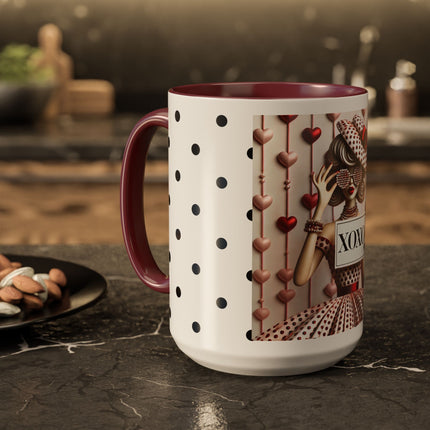 Fashionably Yours, XOXO Colorful Mugs (11oz, 15oz)