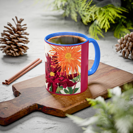 Dahlia Flower by Tanigami Kônan Colorful Mugs (11oz, 15oz)