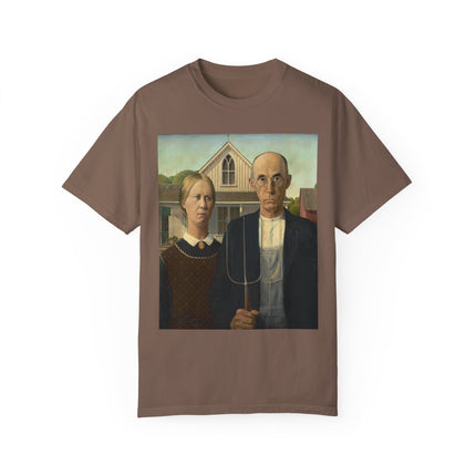 American Gothic by Grant Wood Unisex Garment-Dyed T-shirt