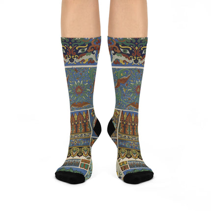 Chinois et Japonais by Auguste Racinet Cushioned Crew Socks