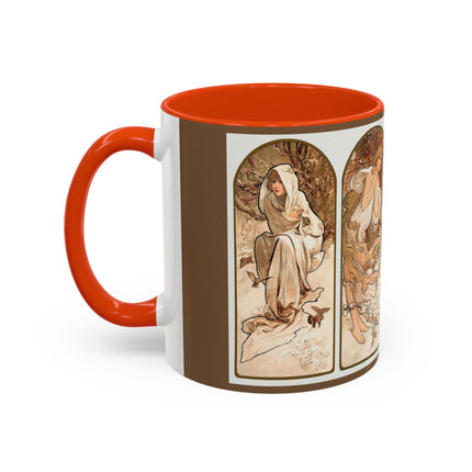 The Seasons by Alphonse Maria Mucha Colorful Mugs (11oz, 15oz)