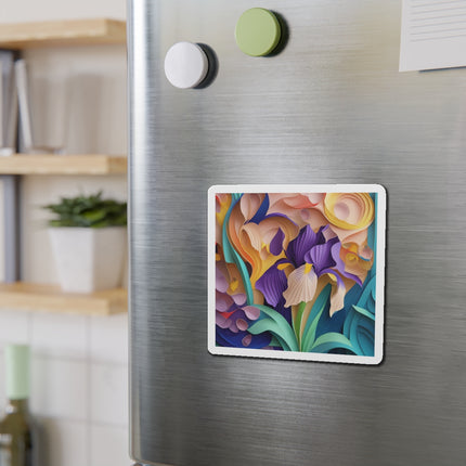 The Elegant Iris Flower Die-Cut Magnets (5 Sizes)