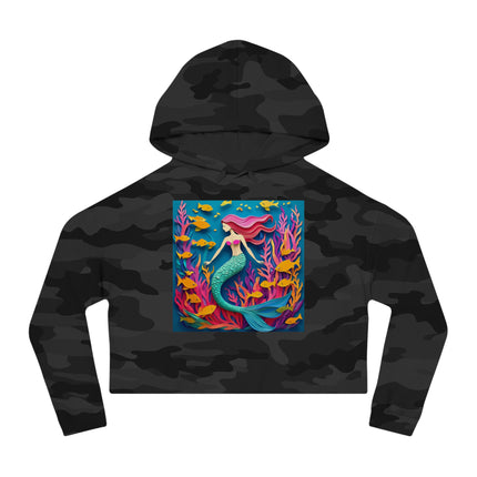 Mermaid Cropped Hooded Sweatshirt