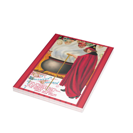 The Hallowe'en Cauldron In the Firelight's Gleam Postcards (envelopes included) - Bundles of 10, 30, 50 Pieces
