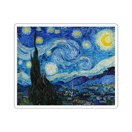 The Starry Night by Vincent Van Gogh Kiss-Cut Stickers (4 Sizes)
