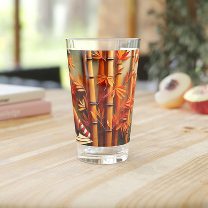 Red Panda at an Autumn Bamboo Grove Glass, 16oz