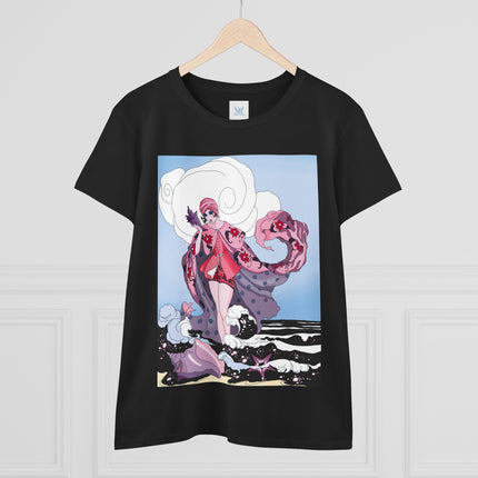 Goddess of the Swirling Sea Midweight Cotton Tee
