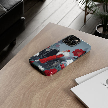 🚗🌺 The Lady Of The Grand Touring Car Phone Case – Art Deco Motoring Elegance
