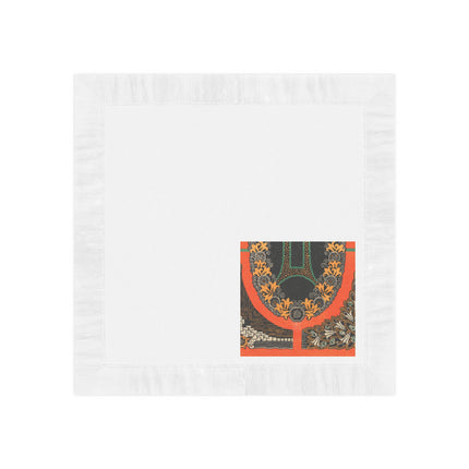 La décoration moderne dans le textile Pl. 6 by Gaston Charlet White Coined Napkins