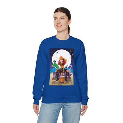 Moonlit Pirate Halloween Unisex Heavy Blend™ Crewneck Sweatshirt