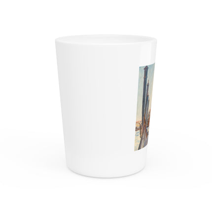 Gondola Moorings on the Grand Canal by John Singer Sargent Ceramic Shot Glass