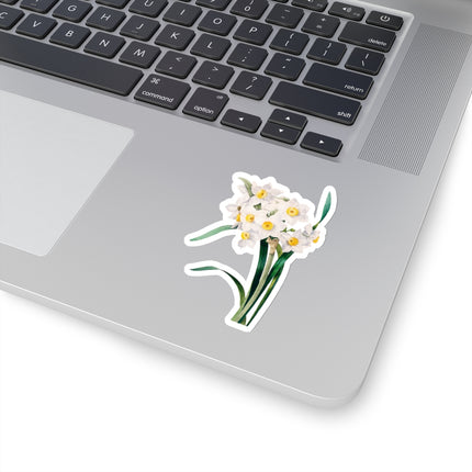 Chinese Sacred Lily botanical illustration by Pierre-Joseph Redouté Kiss-Cut Stickers (4 Sizes)