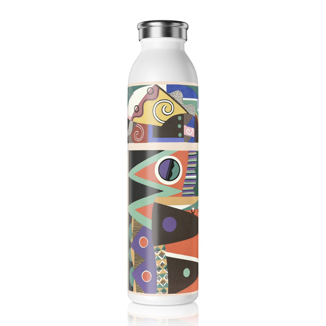 Collection decors et couleurs Pl.03 by Georges Valmiers Slim Water Bottle