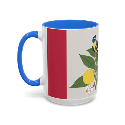 Blue Tit & Butterfly Colorful Mugs – Spring Harmony & Delicate Beauty