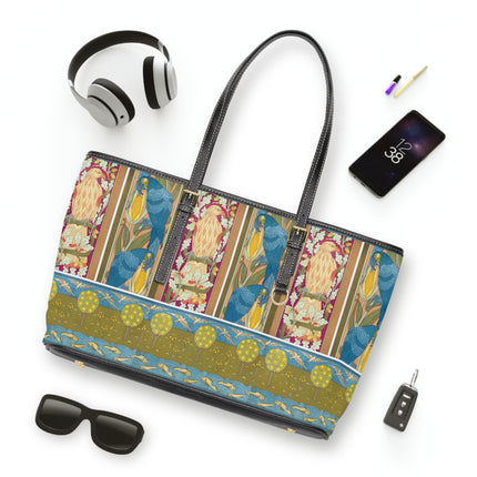 Eagle and Oak, Macaws and Corn by Maurice Pillard Verneuil PU Leather Shoulder Bag