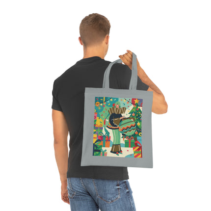 🎄🎁 The Lady Of The Christmas Ornament Cotton Tote Bag – Art Deco Holiday Fantasy