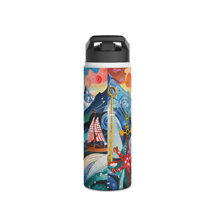 Nautical Patterns Stainless Steel Water Bottle