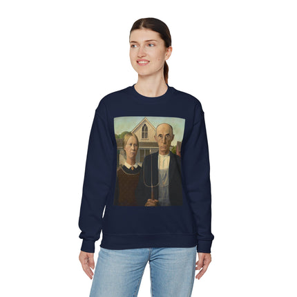 American Gothic by Grant Wood Heavy Blend™ Crewneck Sweatshirt