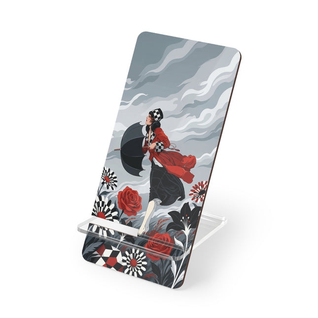 ☂️🌹 The Lady In The Wind Mobile Display Stand – Art Deco Fashion Drama