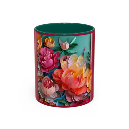 Peonies in Full Bloom Colorful Mugs (11oz, 15oz)
