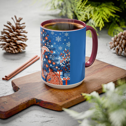 🎋❄️ The Winter Lantern Celebration Colorful Mug – Elegant Asian Christmas Fantasy