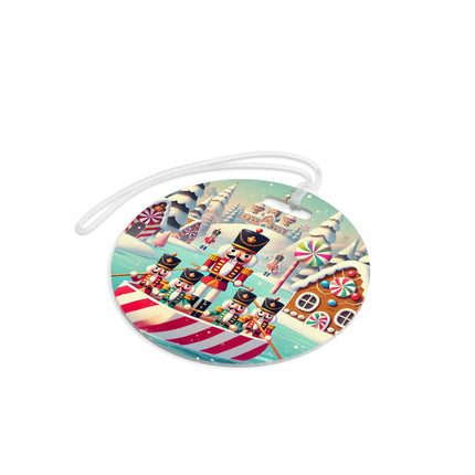 Nutcracker Candy-Striped Adventure Luggage Tag
