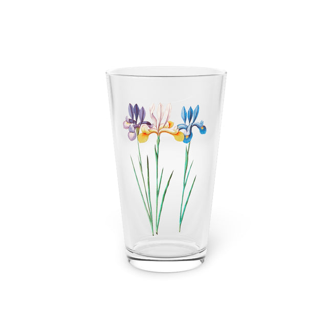 Iris Flowers Glass, 16oz