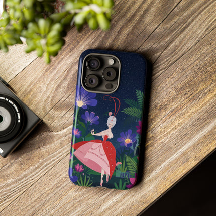 🌺✨ The Lady Of The Starlit Enchanted Garden Phone Case – Art Deco Floral Fantasy