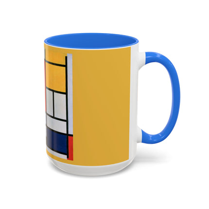 Composition with Red, Yellow, Blue, and Black by Piet Mondrian Colorful Mugs (11oz, 15oz)