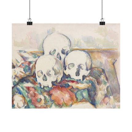 The Three Skulls by Paul Cézanne Matte Horizontal Posters