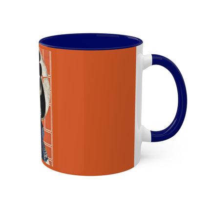 The Actor Bandō Hikosaburō V and the Mo troupe by Tsukioka Yoshitoshi Colorful Mugs, 11oz